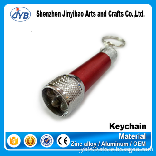 custom logo good quality flash light LED torch keychain